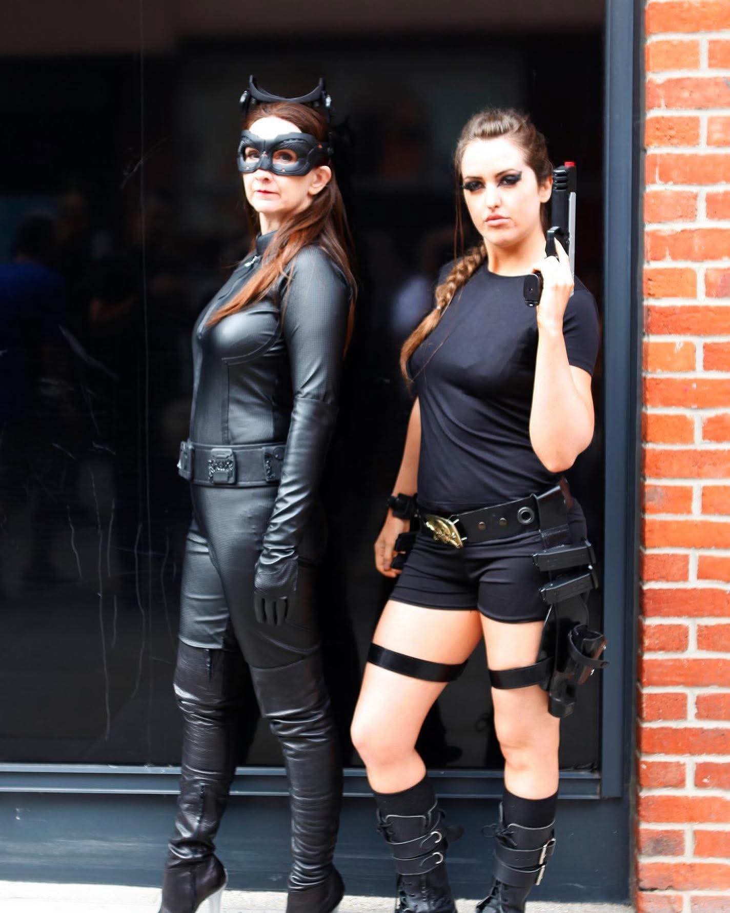 Catwoman and Lara Croft Costumes